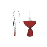AE-6348-CR Sterling Silver Earring With Coral Jewelry Bali Designs Inc